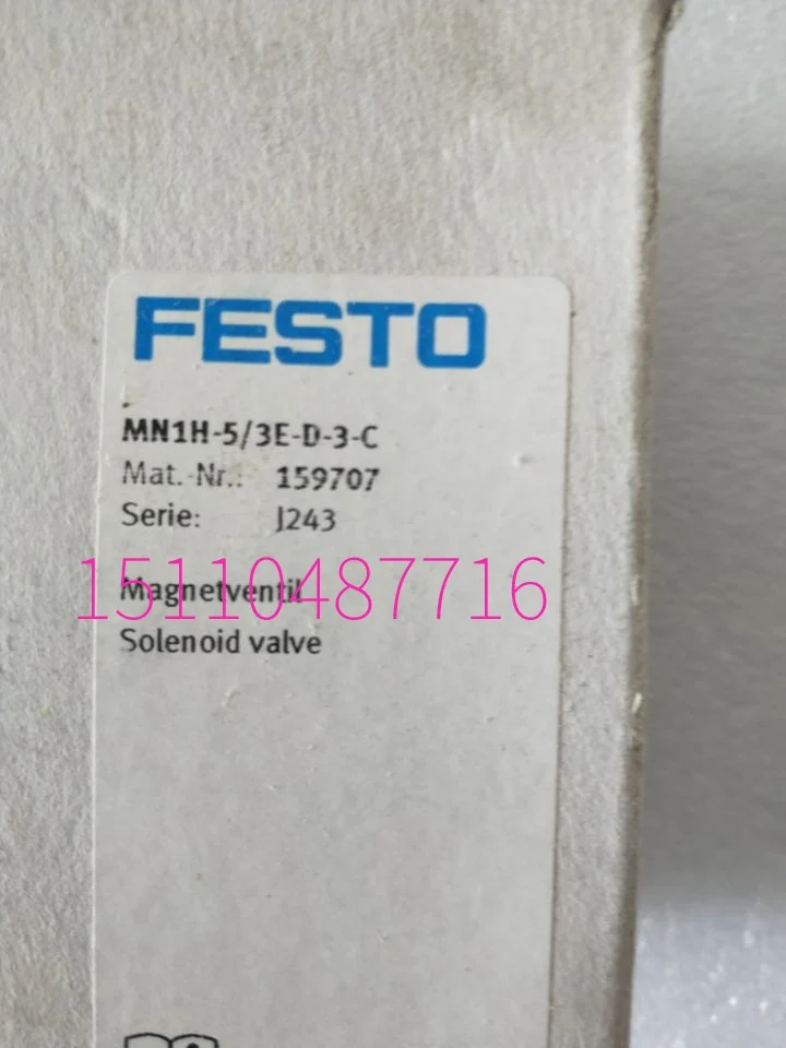 

Genuine Festo FESTO Solenoid Valve MN1H-5/3E-D-3-C 159707 In Stock