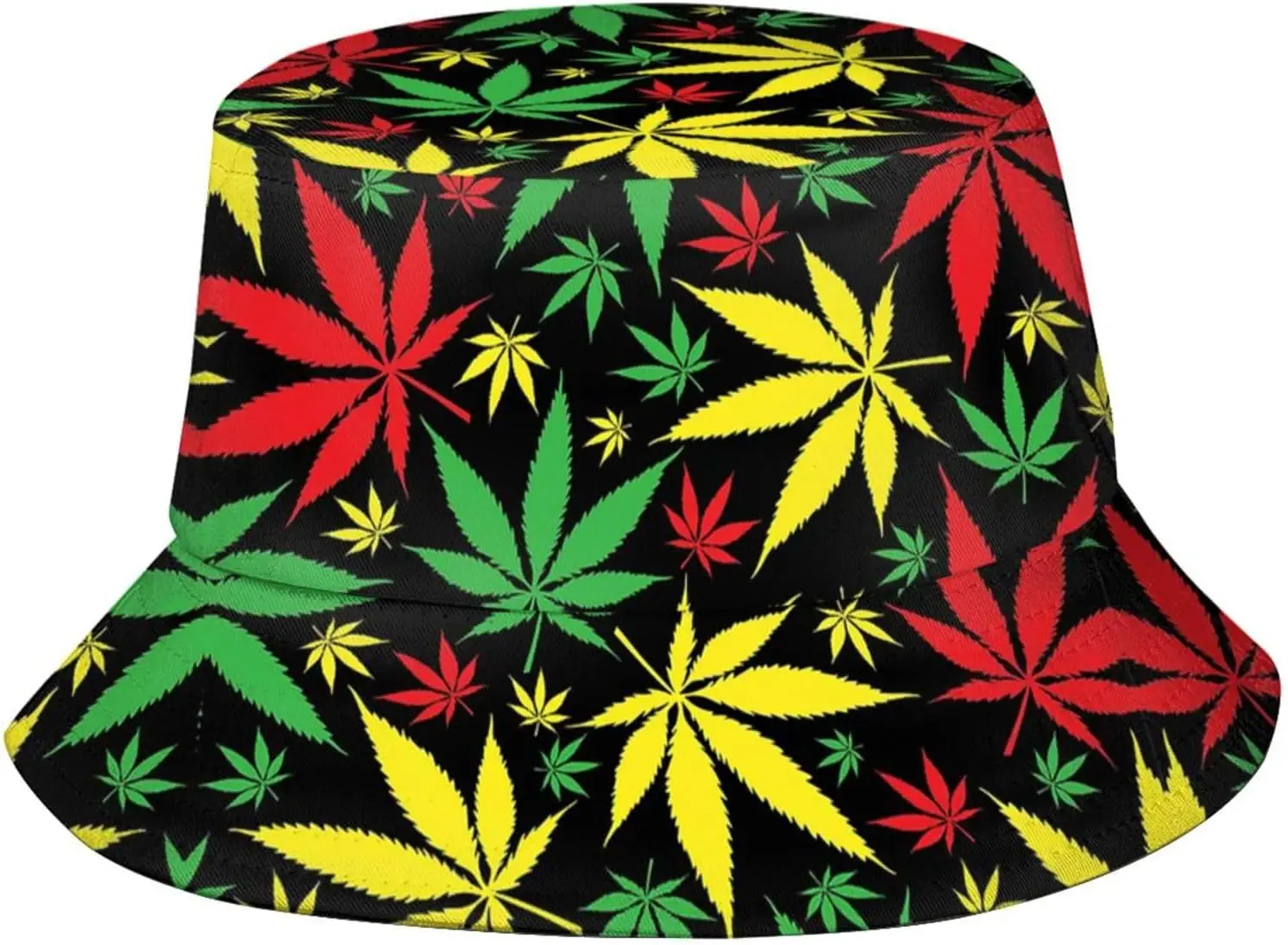 Jamaica Jamaican Flag Bucket Hat Summer Beach Sun Hat Packable Fisherman Cap Travel Hat for Women Men