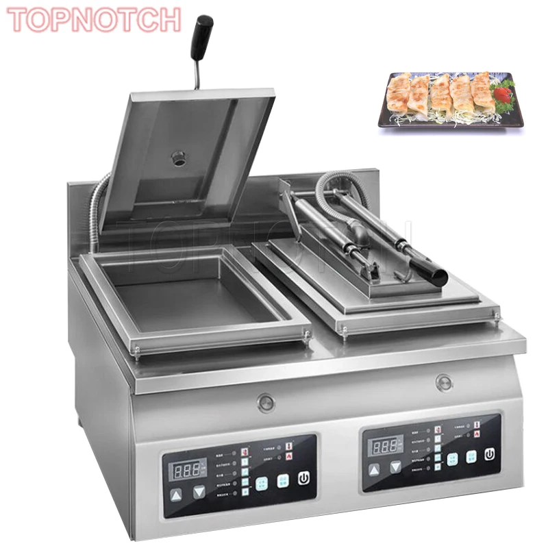 Gyoza Dumpling Cooker Grill Pan Japanese Gyoza Machine Commercial Table Top Dumpling Fryer Gyoza Frying Machine