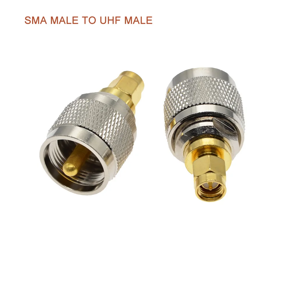 10 PCS/lot SMA Male to UHF L259 SO239 Male Plug RF Coaxial Connector Adapter