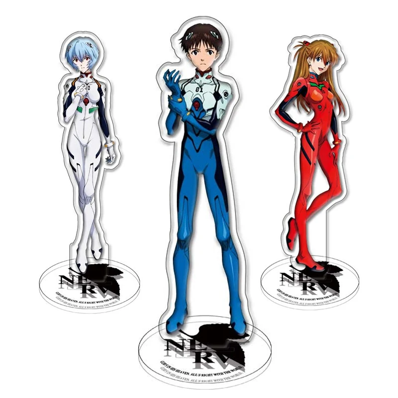 EVANGELION Shinji Rei Asuka Figure Acrylic Stand Model EVA Anime Plate Desk Table Decor Standing Sign Fans Friends Birthday Gift