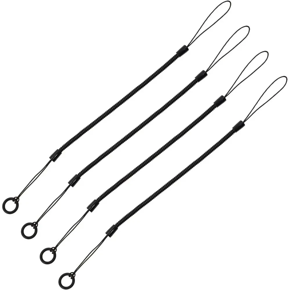 Mini Lanyards Elásticos Estilo Skater para Stylus con Anillo de Silicona, Paquete de 4, Compatibles con Pantallas Táctiles
