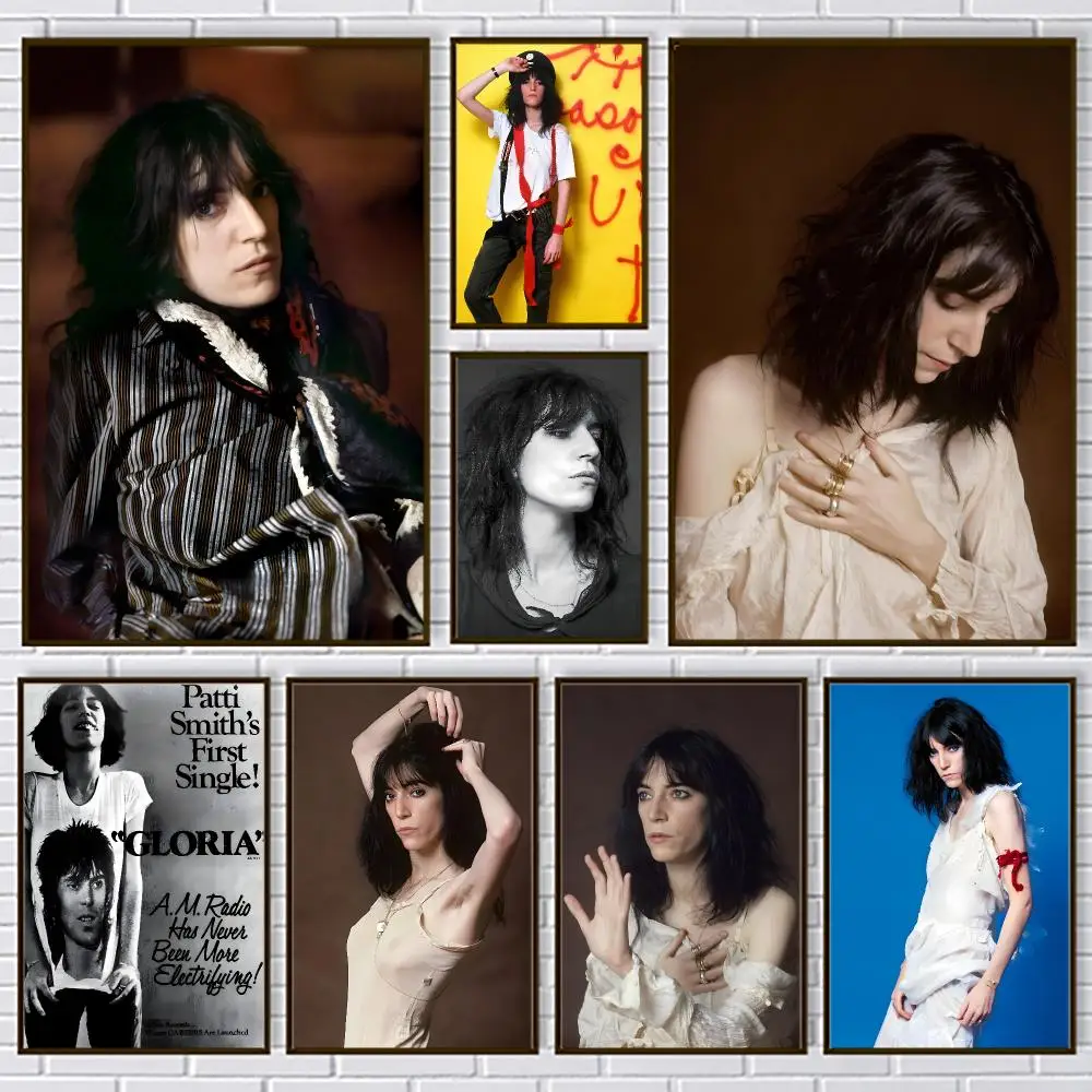 Singer P-Patti Smith Poster PP Paper Decorative Wall Art for Living RoomsBedrooms Bars Cafes Stylish Home Decor Gift