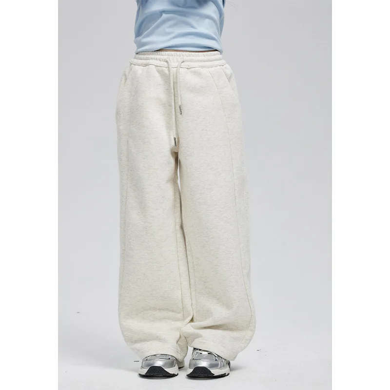 Girls Wide Leg Straight Leg Sweatpants for Autumn and Winter 2024 Children Sports Pants Children Fashion Casual Pants image 4