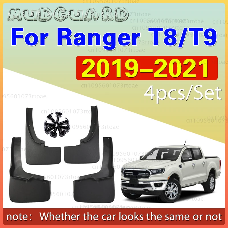 

Передние и задние 4 шт. для Ford Ranger T8 T9 2019 2020 2021, брызговики на крыло, брызговики, автомобильные аксессуары