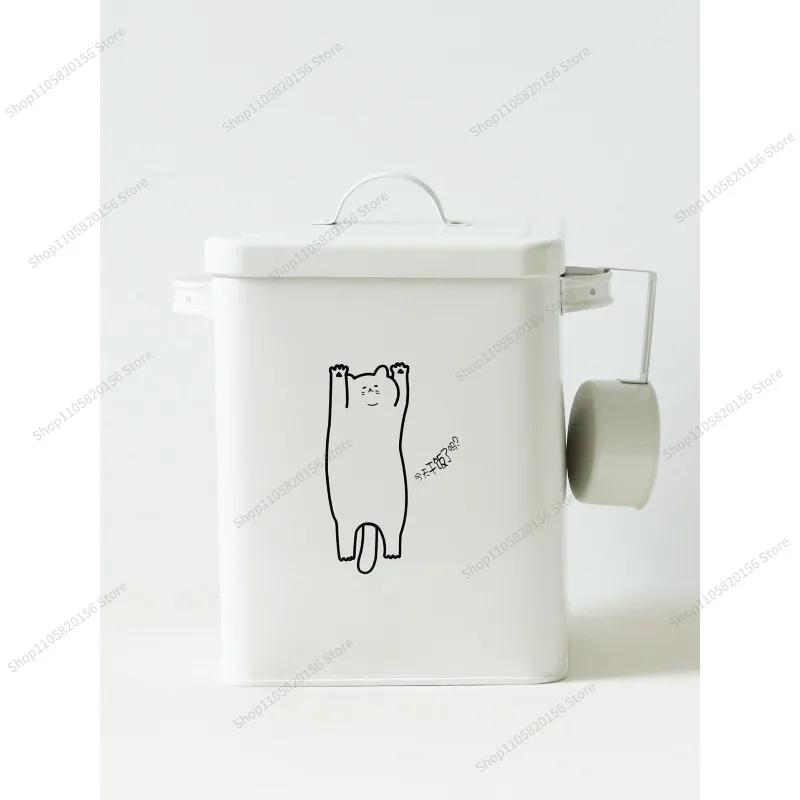 For Pet Vacuum Food Storage Bucket Cat Dog Food Sealed Moisture-Proof Stainless Steel