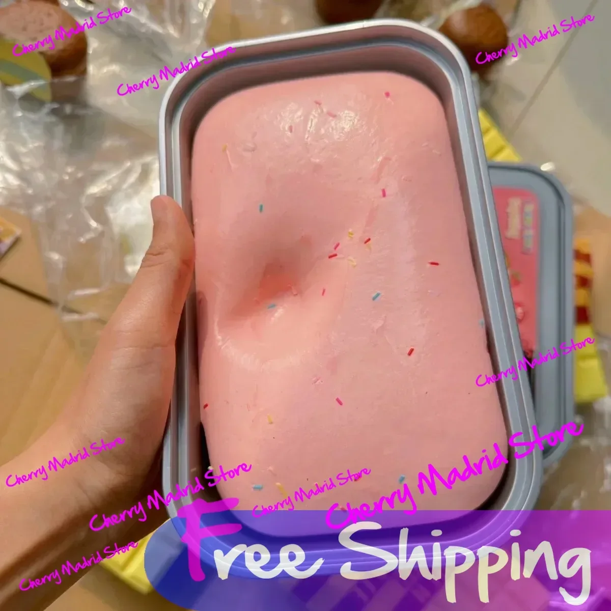 Stress Reliever Toys Squishy Solid Slime Soft Slow-rising Gift Sticky Box Cake Simulation Bread Knead Happy Suction Hand Toast