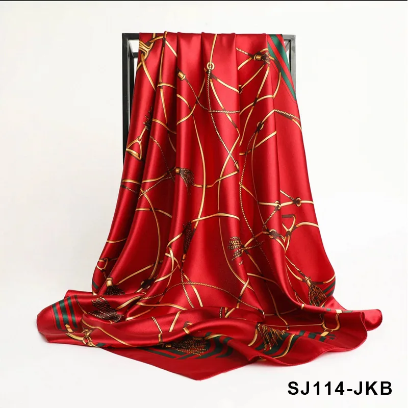 Printed Scarf 90cm Large Kerchief Women's Polyester European and American All-Match Shawl