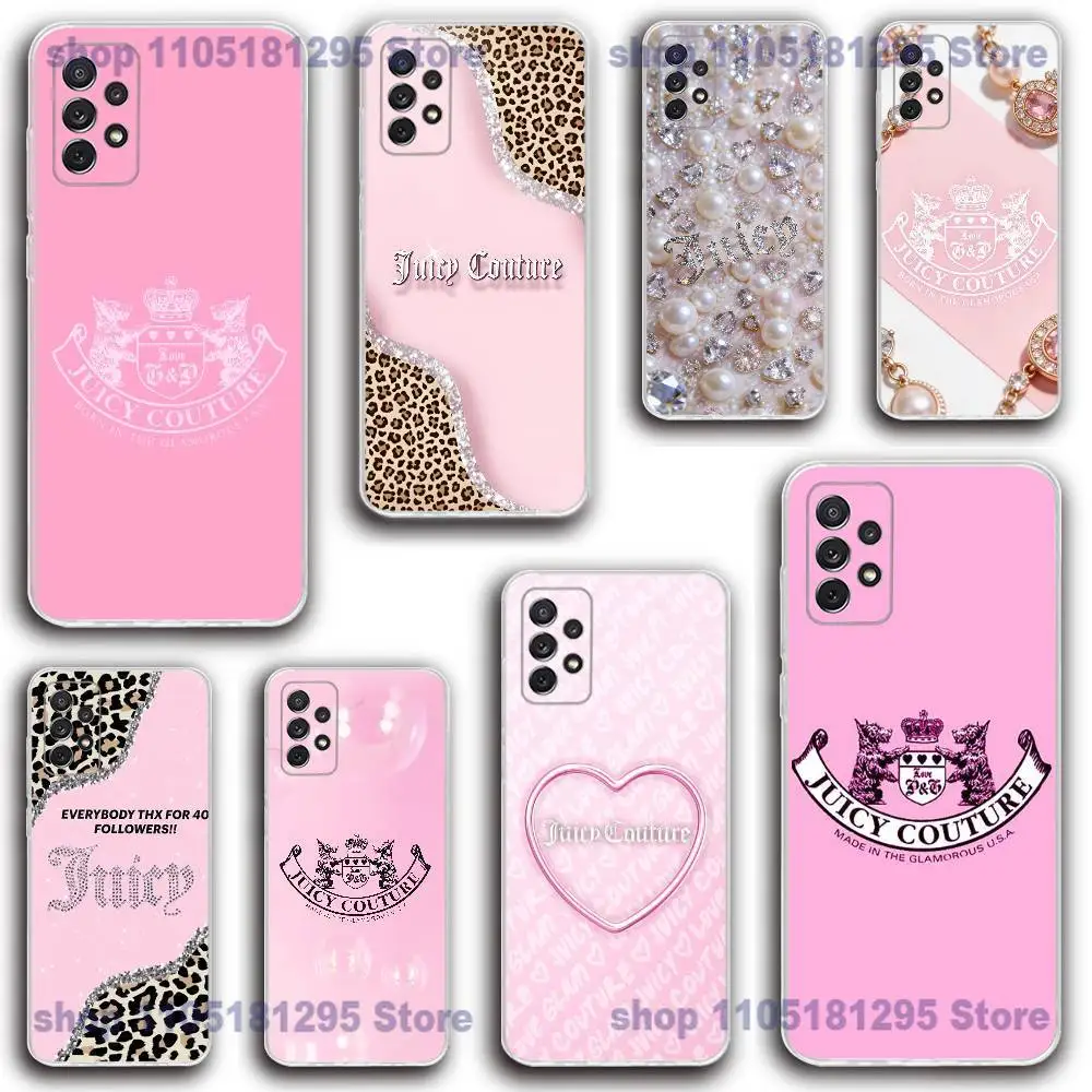 Fashion J-Juicy C-Couture  Phone Case Silicone For Samsung S30,23,21,22,20 FE lite,S10,9,PIus Note20ultra Soft Transparent