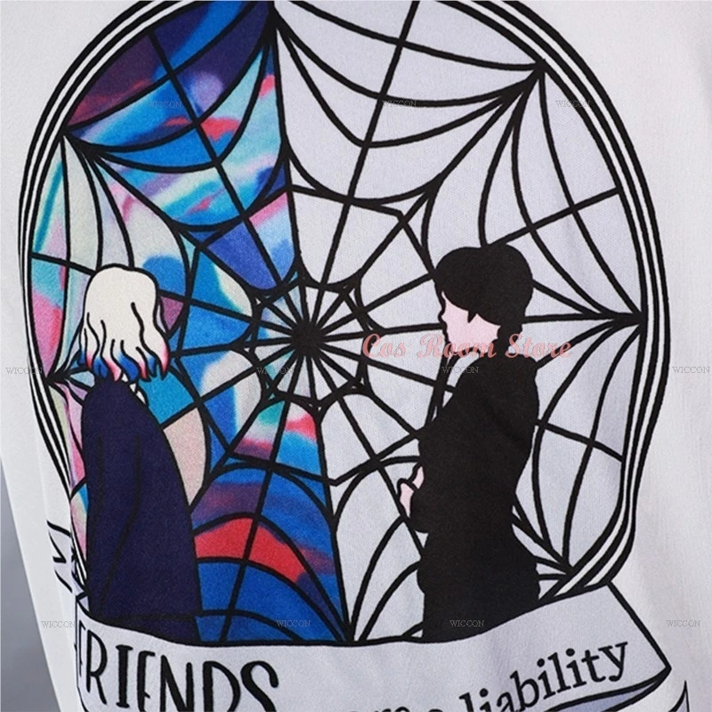 هالوين الكبار زي التلفزيون إنيد الأربعاء. عشاق سنكلير دعوة تي شيرت قمصان بيضاء أعلى 110-160 سنتيمتر ملابس النساء كرنفال