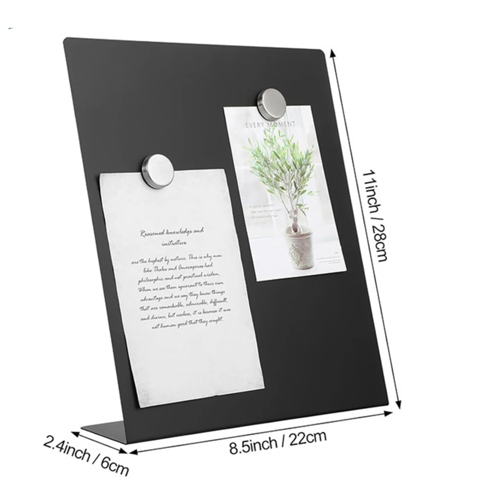 L Shaped Metal Memo Display Board Vertical Stand Magnetic Board For Office Home School Organization Supplies