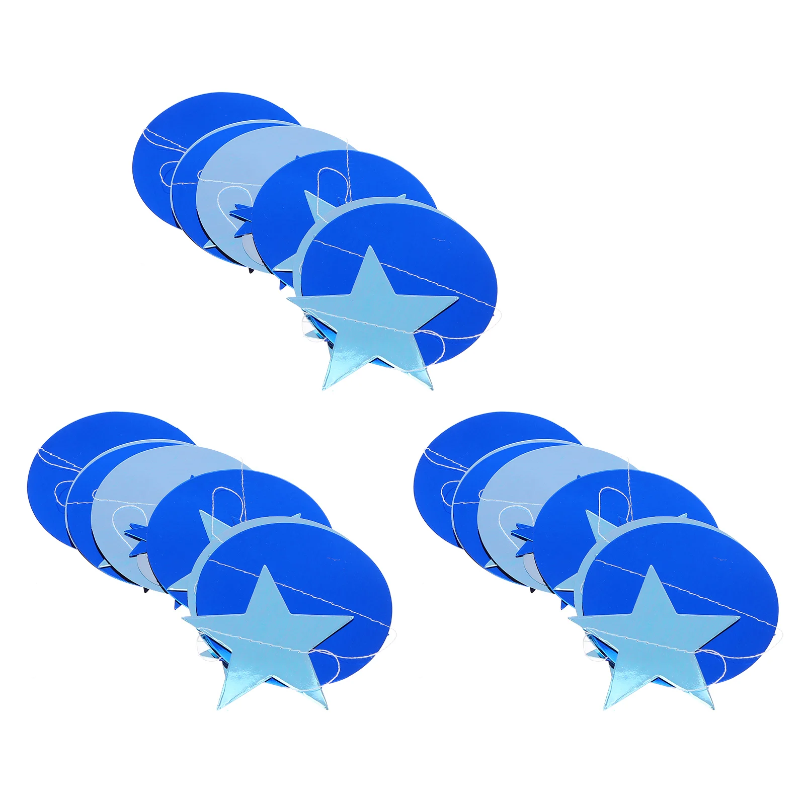 

3Pcs Christmas Decorations Glitter Streamer Kit Wedding Party Blue Color Festive Home Glitter Wreath