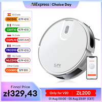ILIFE V20 Robot Vacuum Cleaner, 5000Pa suction, SOF LiDAR Smart Navigation, APP Control, Customizable cleaning, Self charging