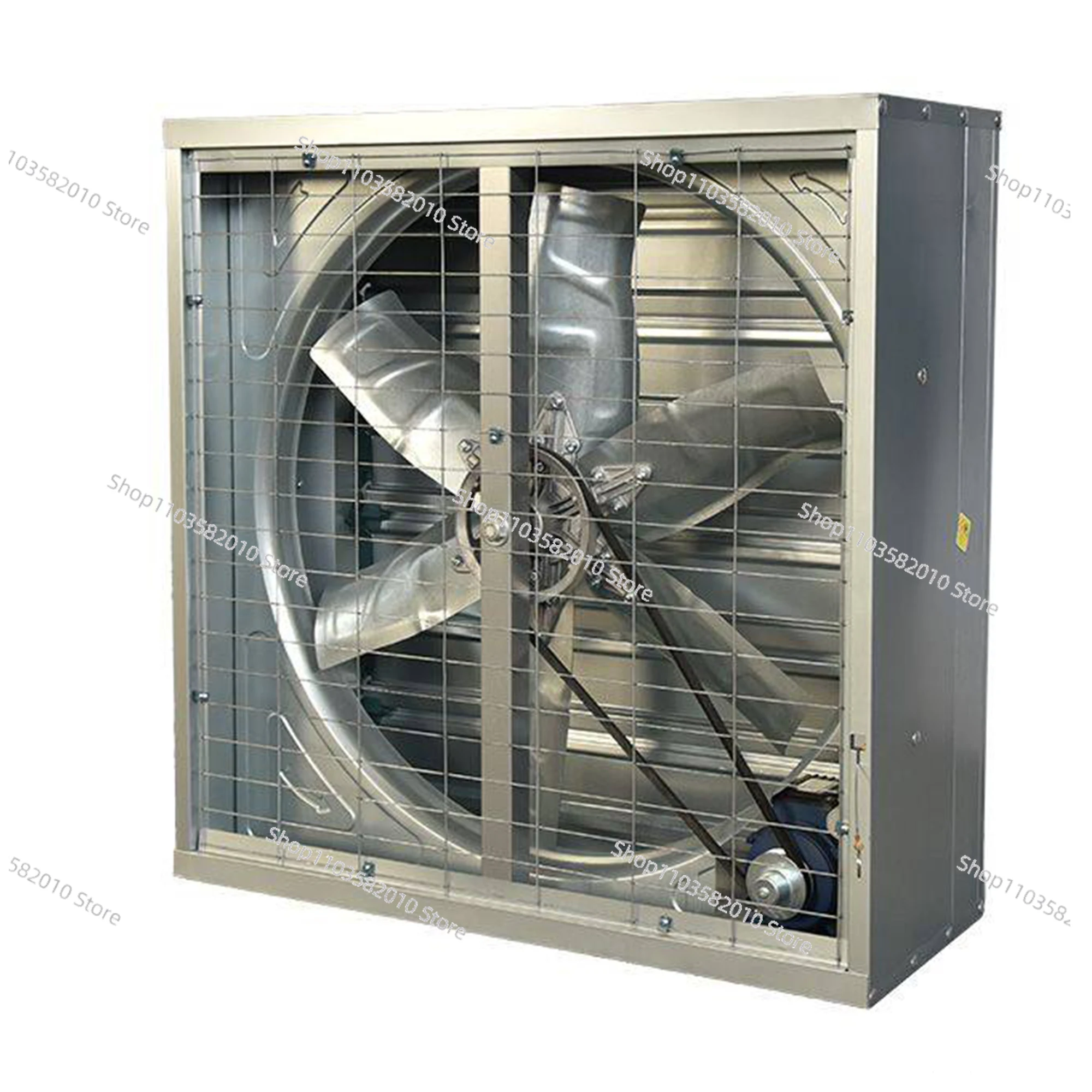 All Sizes Wall Mount Box Type Industrial Air Extractor Poultry Greenhouse Galvanized Exhaust Fan