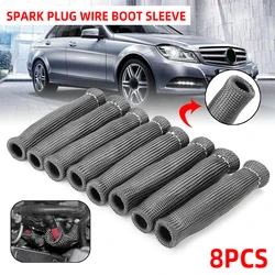 Spark Plug Wire Boots Heat Shield Resistant High Temperature Protector Sleeve  Protective Covers 8 Pcs Car Modified