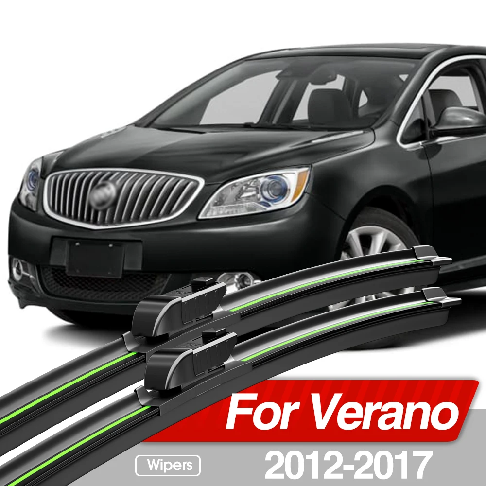 Para buick verano 2012-2017 lâminas de limpador de pára-brisa dianteiro 2 peças acessórios de janela de pára-brisas 2013 2014 2015 2016