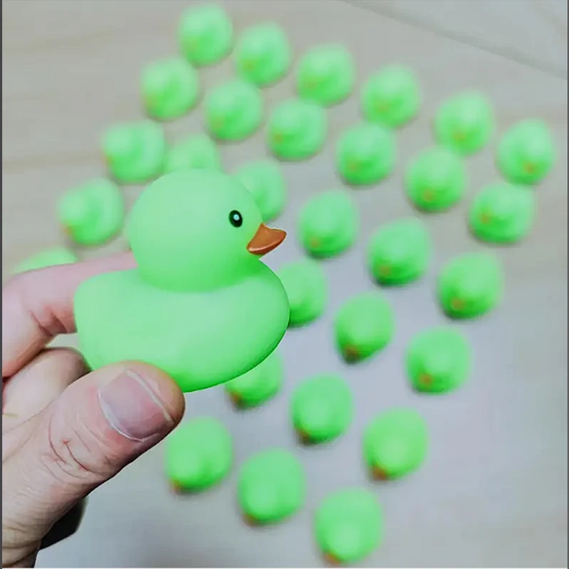 1-100 pcs Green Rubber Ducks, Toys Squeaky Rubber Ducks Cute Float Duckies for  Birthday Party Favors Class Prizes Car Decor