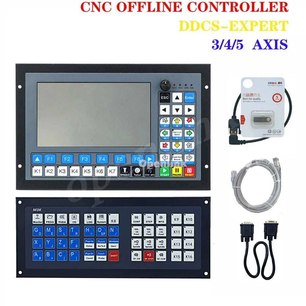 New upgrade CNC Offline Controller DDCS-EXPERT 3/4/5 Axis 1MHz G code with Extend keyboard For CNC machining engraving