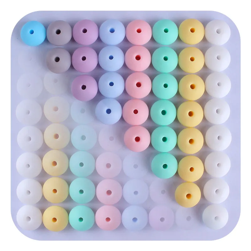 20Pcs Silicone Abacus Spacer Beads Creative DIY Soothing Baby Chew Kid\'s Toy Safe Food Grade Teether Pacifier Chain Accessories