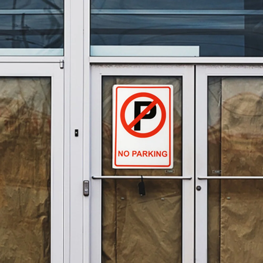 Plastic No Parking Sign Durable Acrylic Weather-Resistant No Parking Warning Sign for Roads Yards Homes Restaurants