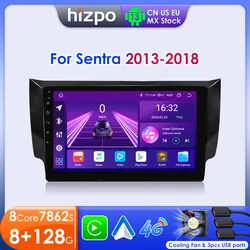 Hizpo Car Radio For Nissan Sylphy B17 Sentra 12 2013-2018 Stereo Android Auto Carplay Multimedia Video Player GPS 2din Head Unit