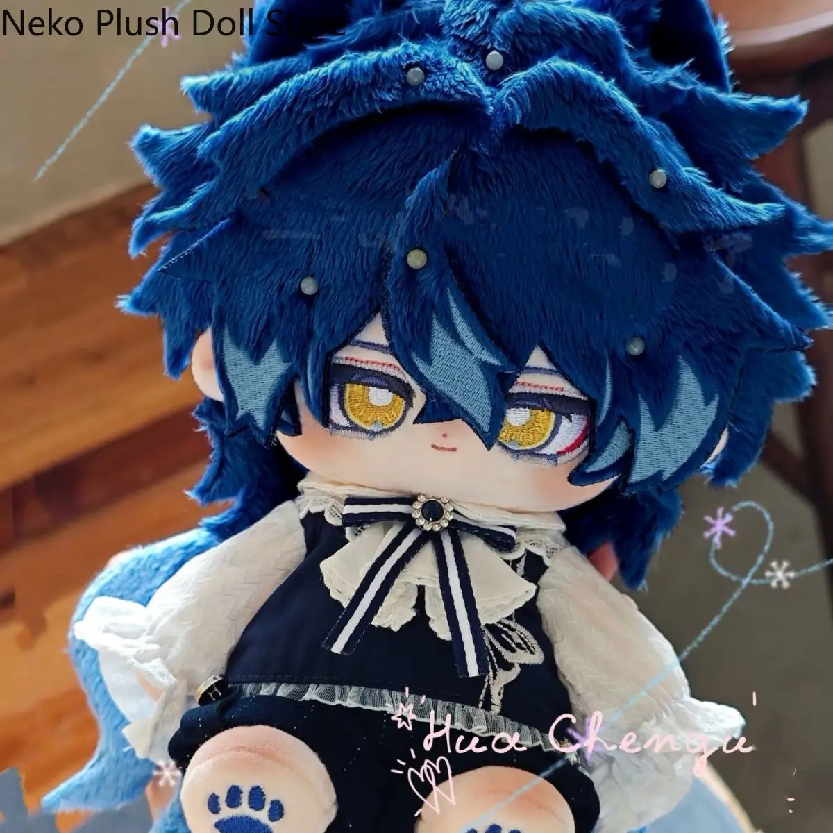 

Genshin Impact Freminet Flins Game 20 см, милая мягкая плюшевая кукла, тело, косплей, мультяшное платье, игрушечные фигурки, куклы, подарок