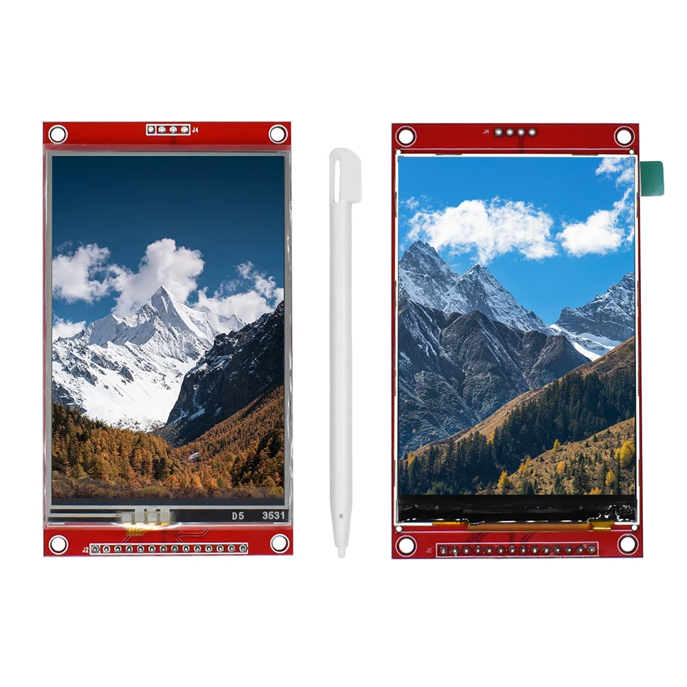 وحدة TFT LCD مقاس 3.5 بوصة مع لوحة تعمل باللمس ILI9488, 320x480 ، واجهة تسلسلية بمنفذ SPI (9 IO) ، لمس ic XPT2046 لـ ard stm32