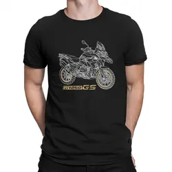 GS 1250 R 1250 GS Black Motorcycle T-Shirts for Men GS Awesome Cotton Tees Crewneck Short Sleeve T Shirts Printing Clothes