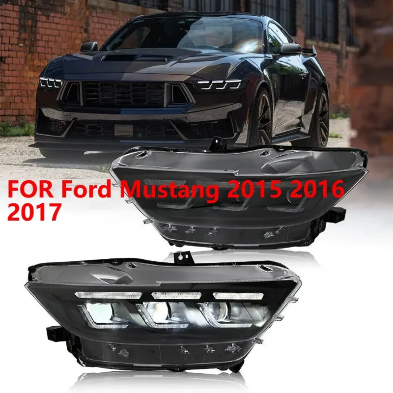 

2Pcs LED Headlight Assembly For Ford Mustang 2015-2017, Front Lamp Replacement