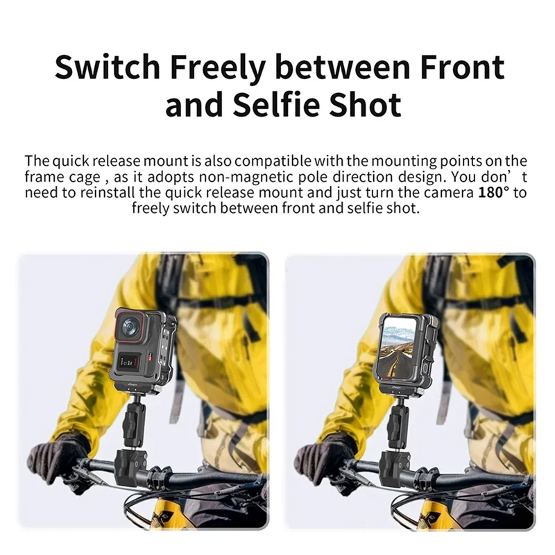 جديد-AMAGISN هيكل قفصي الشكل للكاميرا ل Insta360 Ace Pro الإفراج السريع إطار الحدود الواقية ل Insta360 Ace قطع غيار الكاميرا