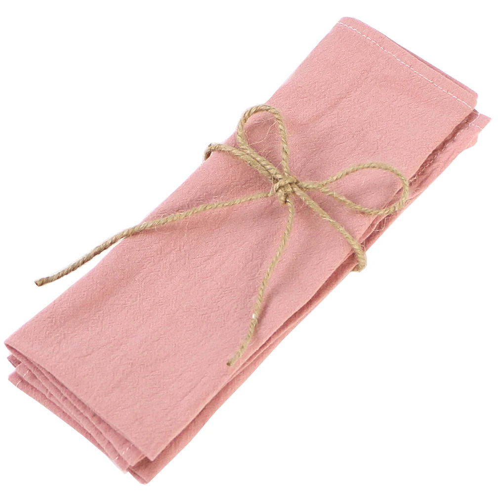 

Set of 6 40x40cm Cloth Napkins Cotton Fabric Reusable Durable Table Tea Towels for Dinner Wedding Christmas Party Gift Decor