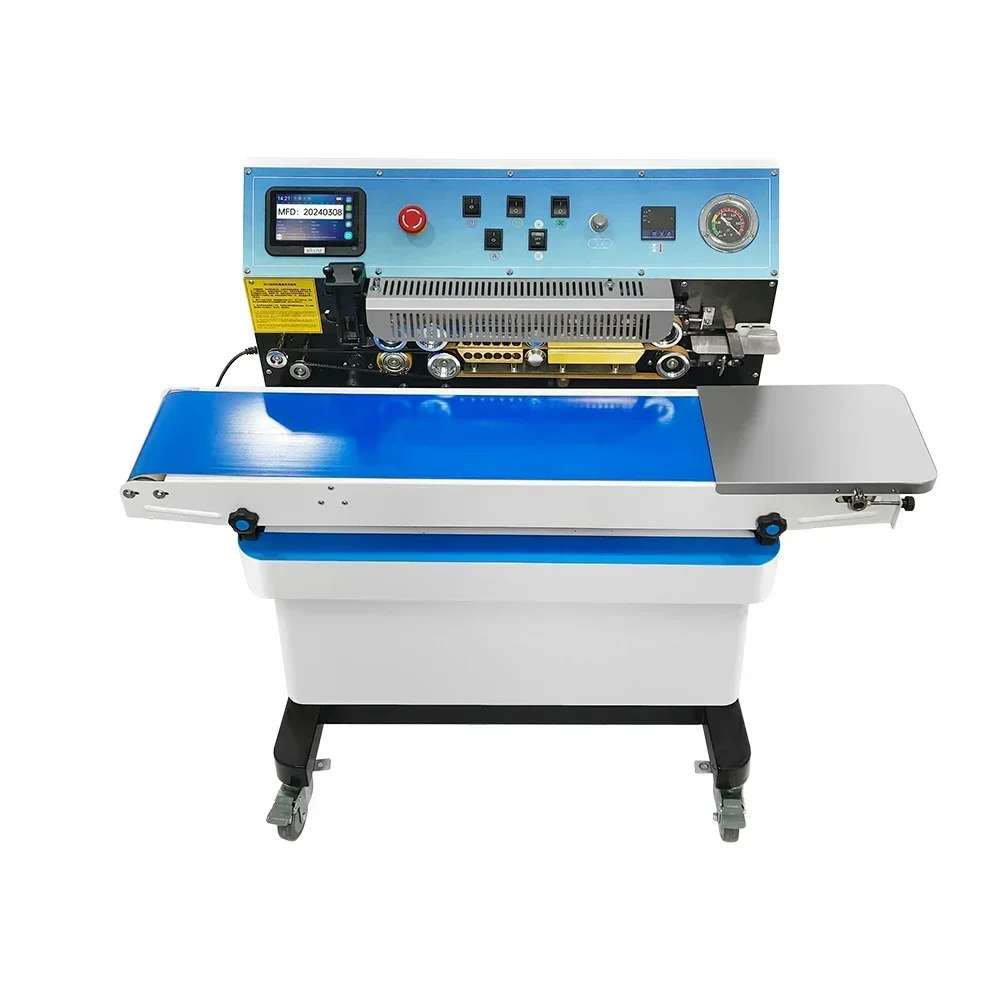 Automatic Vacuum Filling Nitrogen Gas Flushing Continous Band Sealer Machine Bag Sealing Machine With Code Inkjet Printer