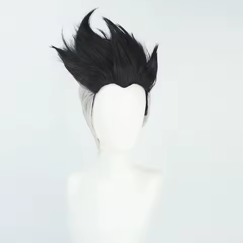 David Martinez Wig Game Anime Cosplay Black Gray Short Heat Resistant Hair Halloween Christmas Gift Wig for Men Wig Cap