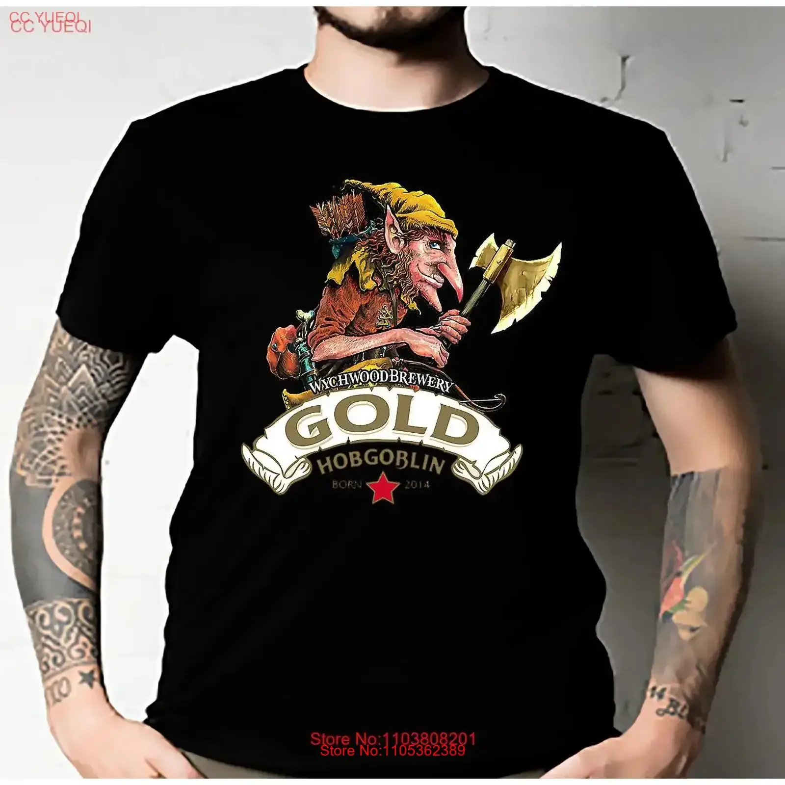 Camiseta clássica Hobgoblin Gold Wychwood Brewery UNISEX, TODOS OS TAMANHOS, roupas vintage lavadas de grife, top versátil para uso diário.