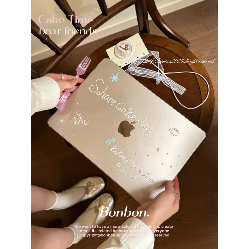 Ins Dessert House Laptop Case For Macbook Neo Air 13 15 Pro 13 14 16 M1 M2 M3 M4 M5 Chip Hard Cover For Mac Book Protective Case