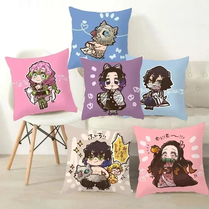 Demon Slayer Kamado Tanjiro Nezuko Pillow Anime Body Pillowcase Kawaii Loli Girl Car Safa Dakimakura Pillow Cushion Cover