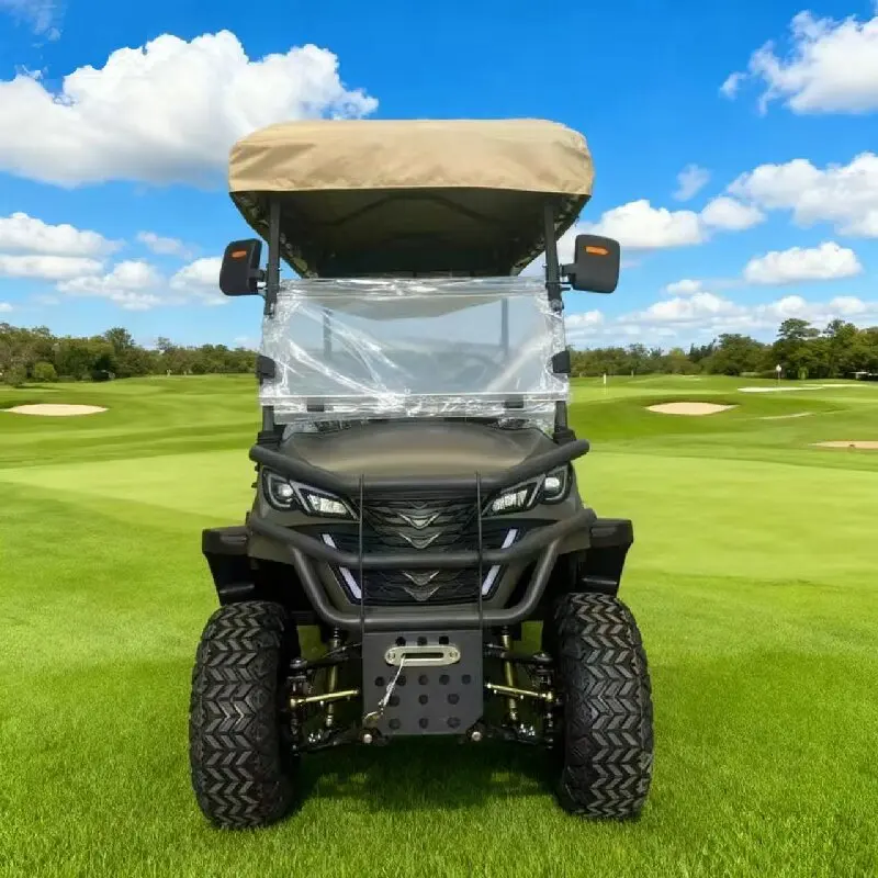 

2026 Новинка, 72 В, 6-местная солнечная электрическая тележка для гольфа, уличная легальная тележка для гольфа, внедорожная литиевая батарея, 4WD, тележка для гольфа