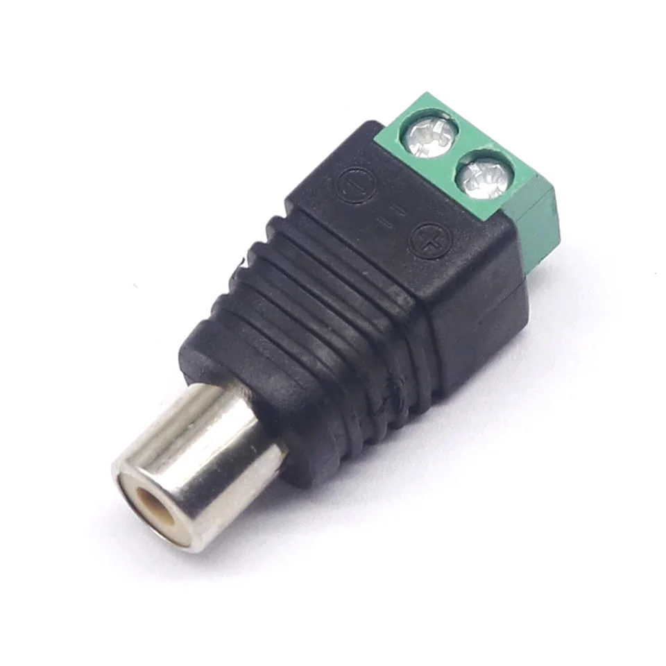 5pcs RCA male/female lotus head AV head video head solderless green RCA terminal connector AV monitoring