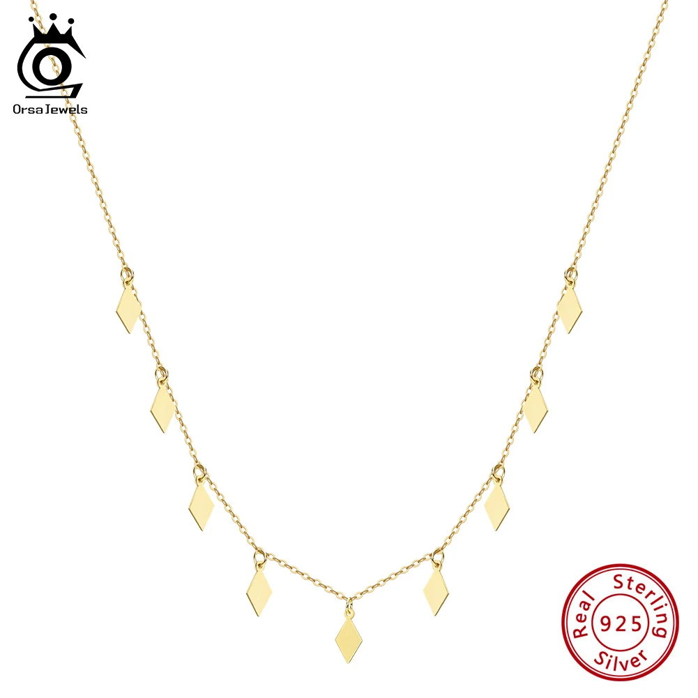 

ORSA JEWELS, винтажное богемное минималистичное ожерелье для женщин, подарок, цепочка из стерлингового серебра 925 пробы, ошейники на ключицу, шикарные ювелирные изделия BQN25