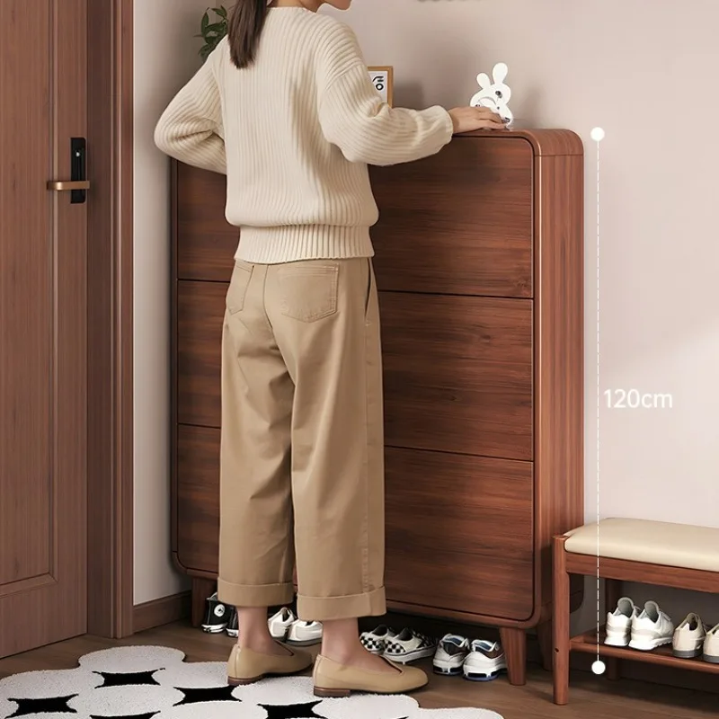 Organizer Shoe Storage Slim Vertical Flip Door Shoe Cabinet Shoe Rack Entry Hallway Narrow Home Furniture Meuble Chaussure