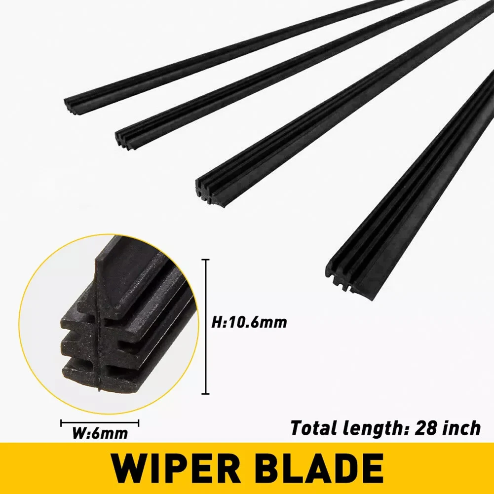 Frameless Wiper Blade 28 Inch Car Wiper Blades Factory Specification Fit High Reliability Wiper Silicone Refill Strips