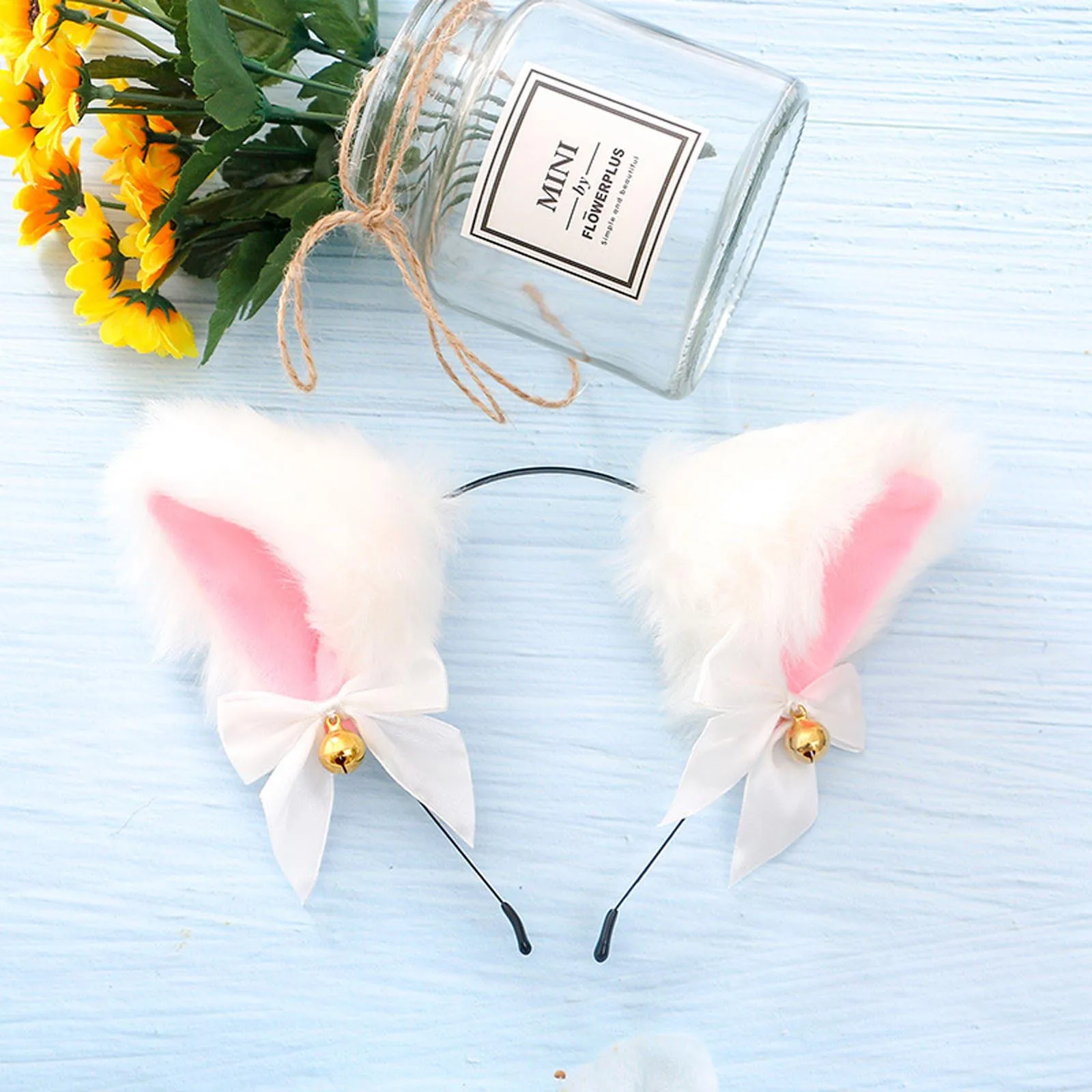 Anime Cat Fox Fur Ear Hair Hoops Cute Hairband Night Party Club Cosplay Hair Clip Girls Ear Hair Band Lolita Hair Accessories