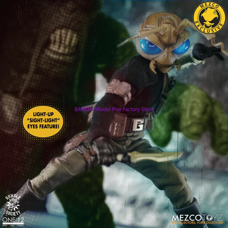 

In Stock 100% Original Mezco One:12 Collective Hazard Squad Gold Commander Gomez Valley Of The Mossquatch Figures Model Toys