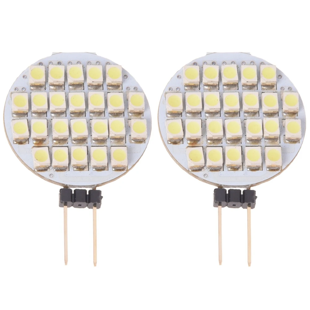 

AA49 2X 24 SMD Светодиодная точечная лампа G4 Real White DC 12 В