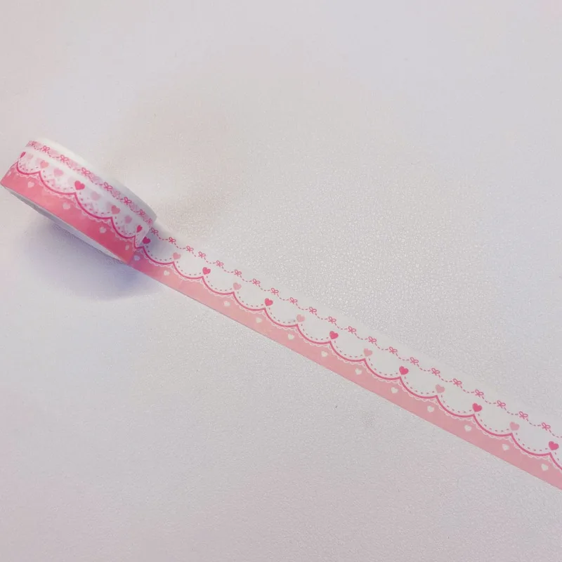 1 pz in pizzo caldo e nastro di carta carino Girly Heart Tape Kawaii materiale Collage di cancelleria nastri per mascheratura fai da te Scrapbooking