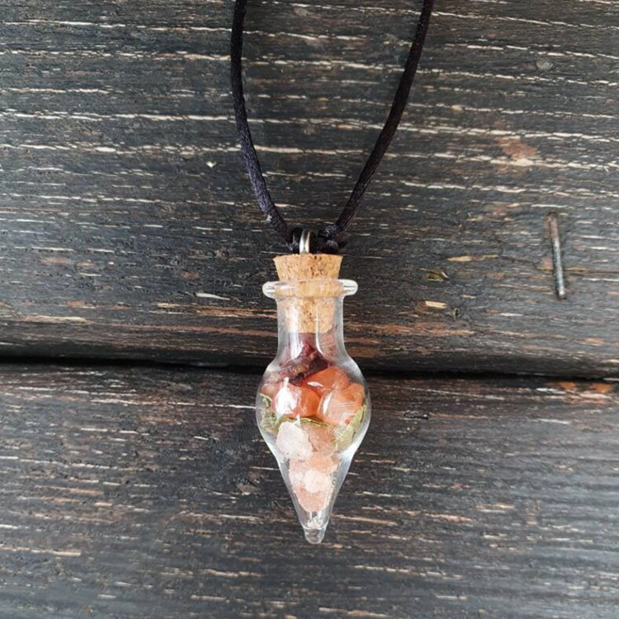 Passion and Creativity Jar Necklace Sacral Chakra