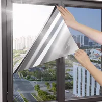 Window Solar Insulation Film Anti-peep Anti-glare Blackout Glass Stickers Balcony One-way See-through Film Shading Gods