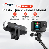 Magnetic Quick Release Base for GoPro Hero 13 Plastic Extension Mount Adapter Holder Bracket for Go Pro Hero 13 Black Accessorie