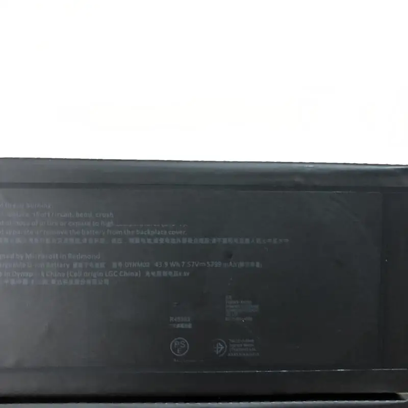 5940mAh 7.57V Tablet Replacement Battery For Micro-soft Surface Pro5 Pro6 1796 DYNM02 G3HTA038H Rechargeable Battery Pack