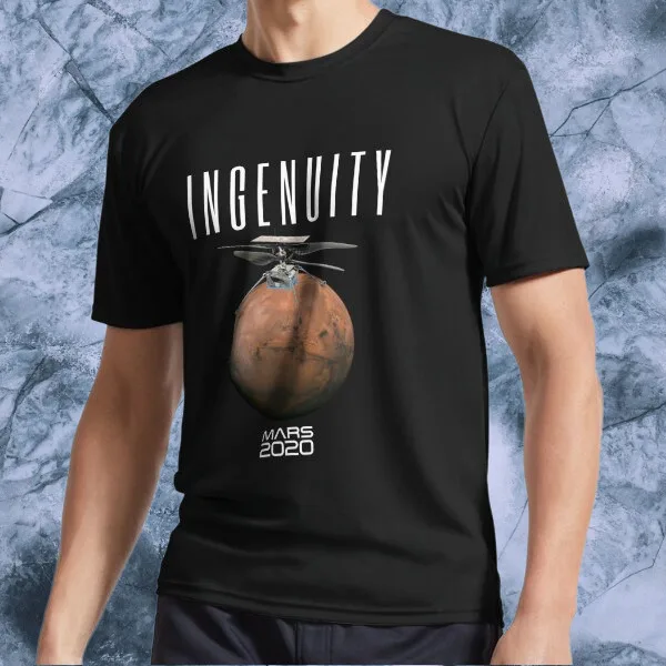 

Ingenuity Helicopter, Mars 2020 Active T-Shirt Funny Logo Tee Men's T-Shirt